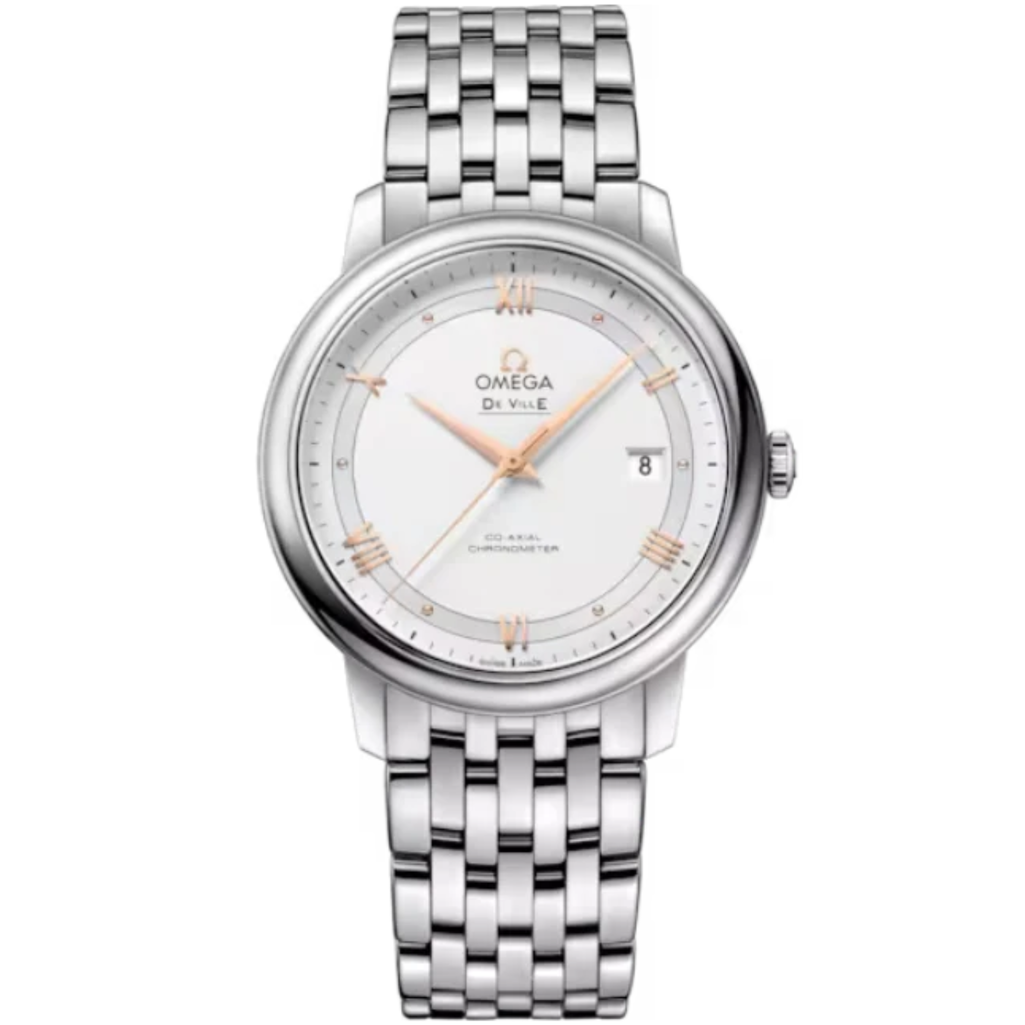 DE VILLE PRESTIGE 39 MM STAINLESS STEEL WITH SILVER DIAL - Omega