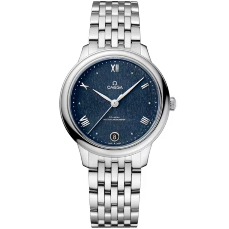 DE VILLE PRESTIGE 34 MM STAINLESS STEEL WITH BLUE DIAL - Omega