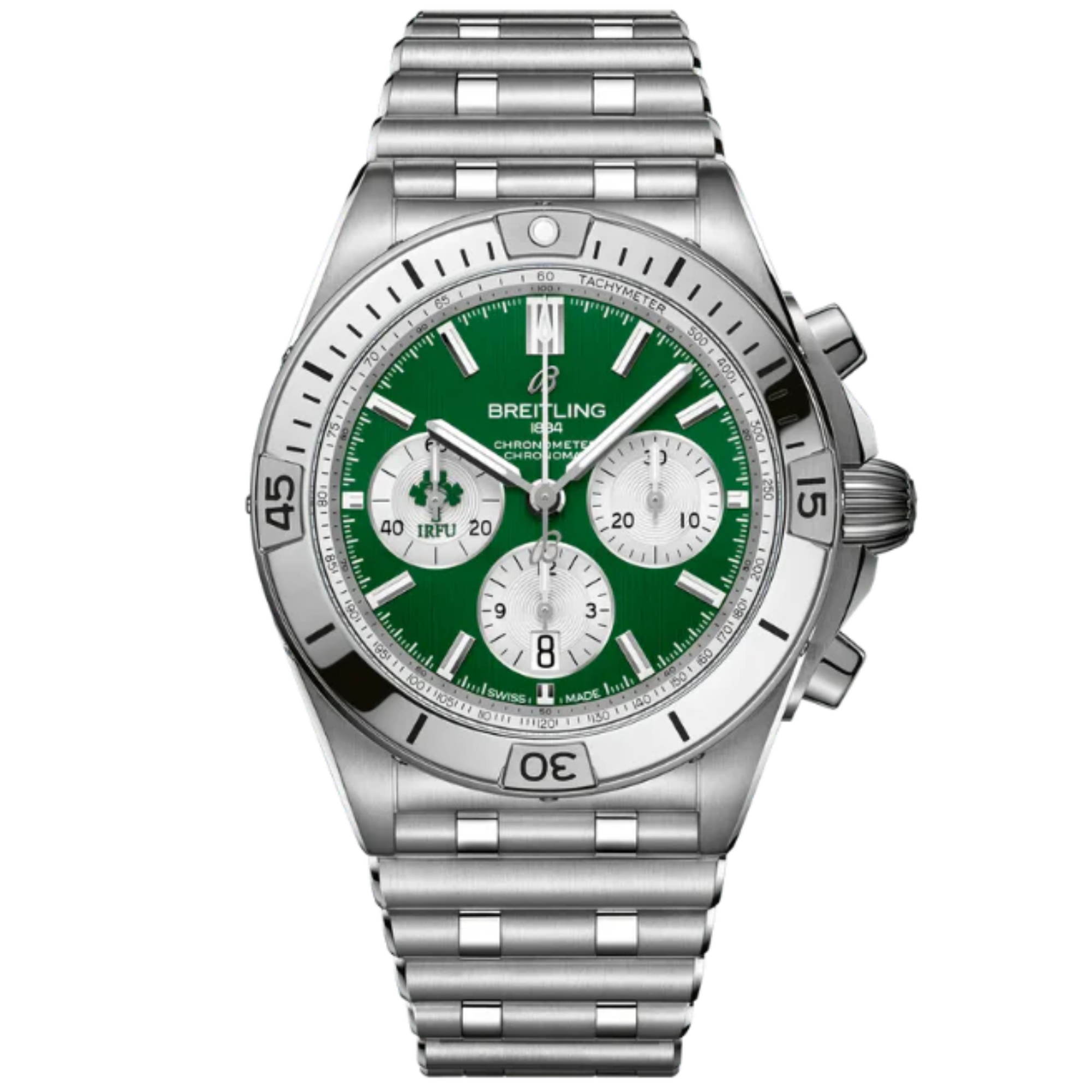 CHRONOMAT B01 SIX NATIONS IRELAND 42 MM STAINLESS STEEL WITH GREEN DIAL - Breitling