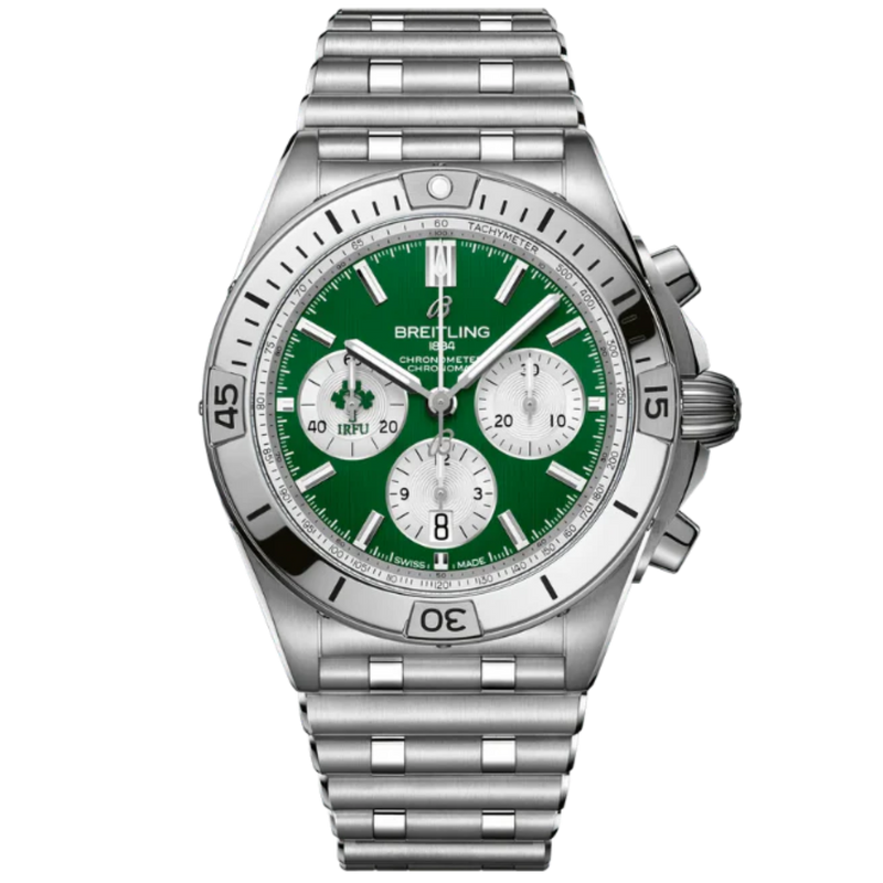 CHRONOMAT B01 SIX NATIONS IRELAND 42 MM STAINLESS STEEL WITH GREEN DIAL - Breitling