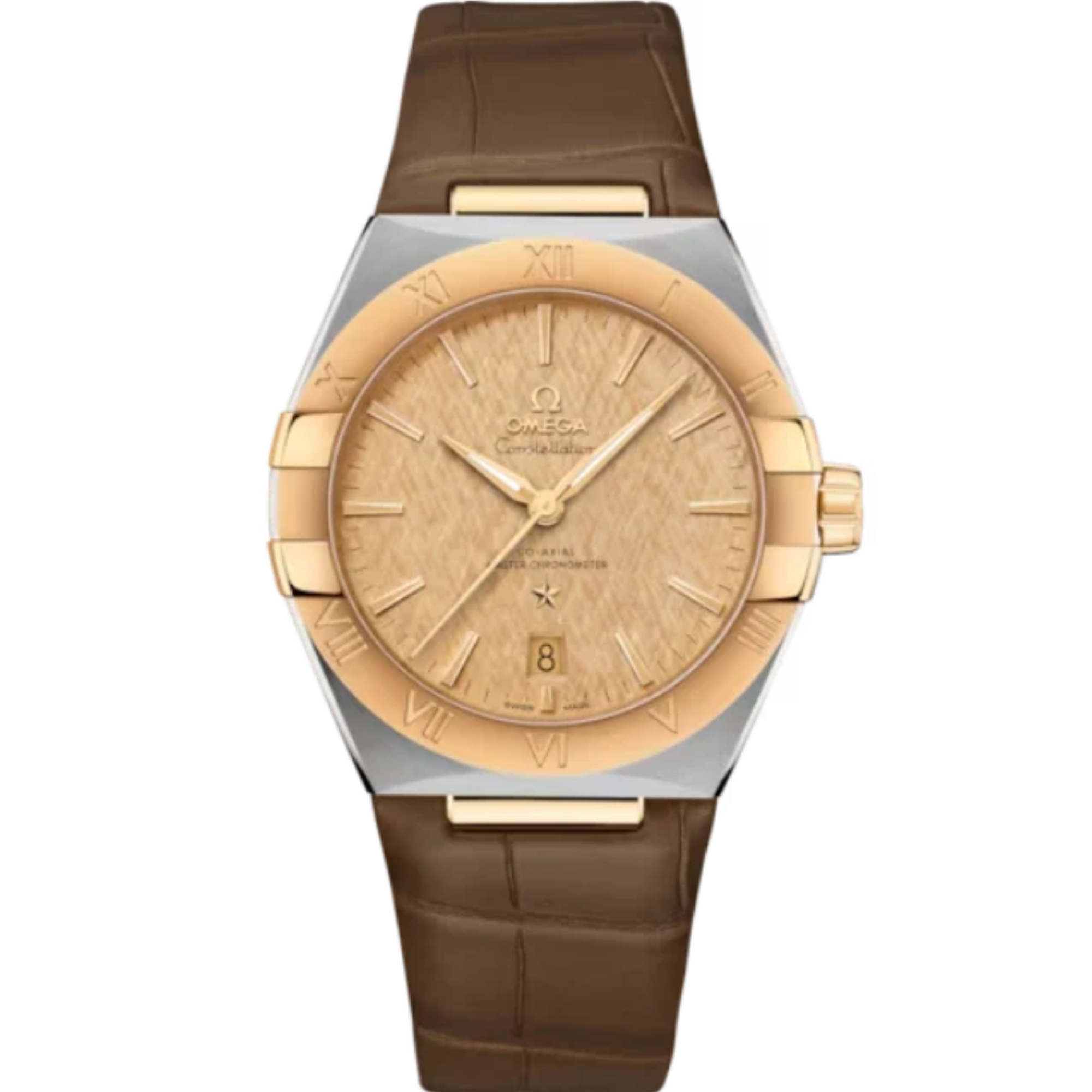 CONSTELLATION 39 MM STAINLESS STEEL - YELLOW GOLD WITH YELLOW DIAL - Omega