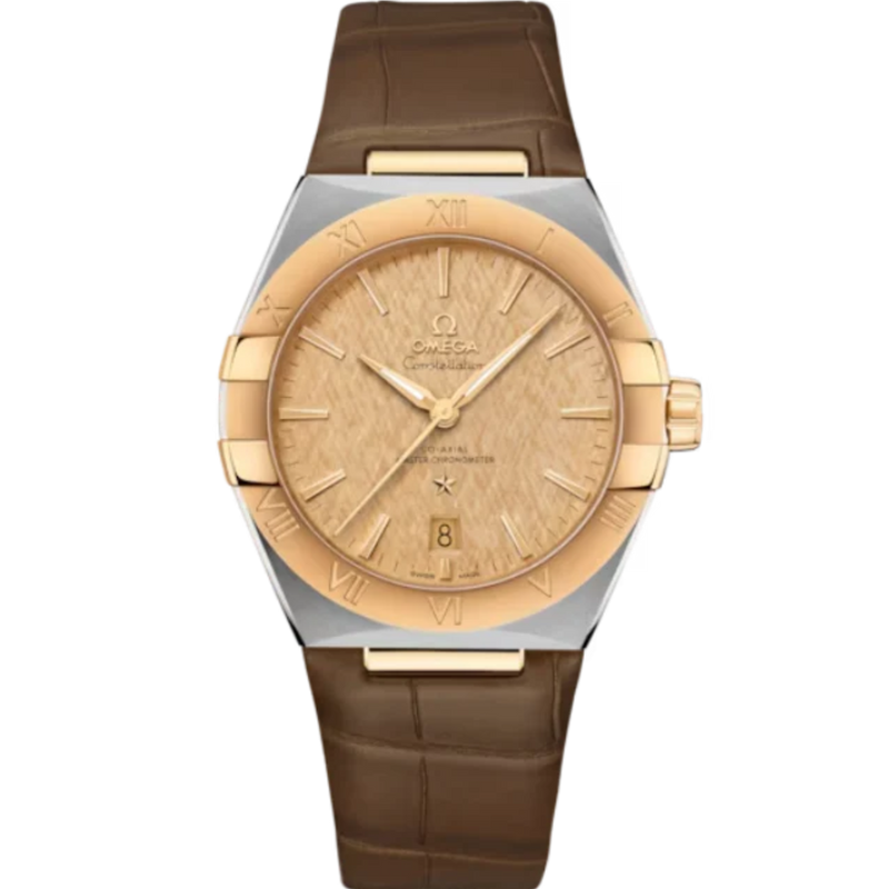 CONSTELLATION 39 MM STAINLESS STEEL - YELLOW GOLD WITH YELLOW DIAL - Omega