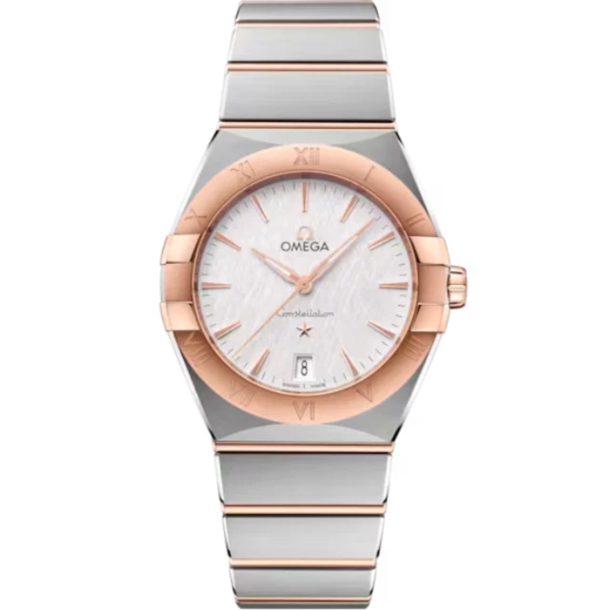 CONSTELLATION 36 MM STAINLESS STEEL - SEDNA™ GOLD WITH SILVER DIAL - Omega