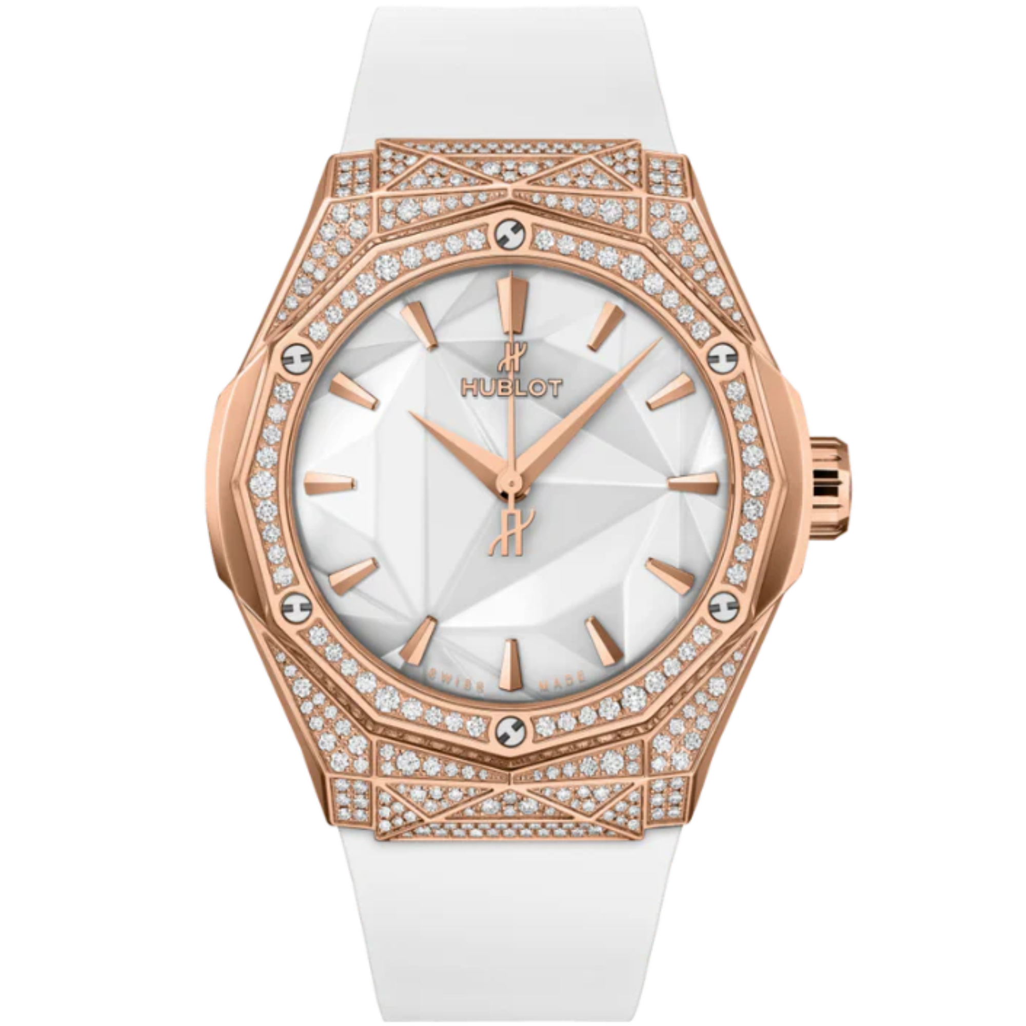 CLASSIC FUSION 40 MM ORLINSKI KING GOLD WHITE PAVÉ - Hublot
