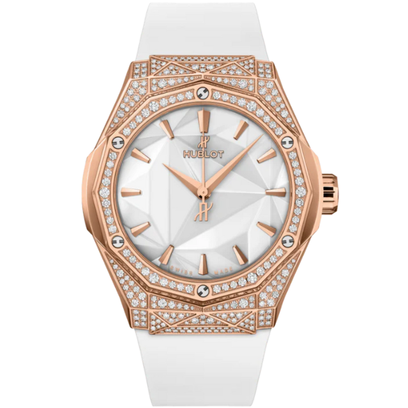 CLASSIC FUSION 40 MM ORLINSKI KING GOLD WHITE PAVÉ - Hublot