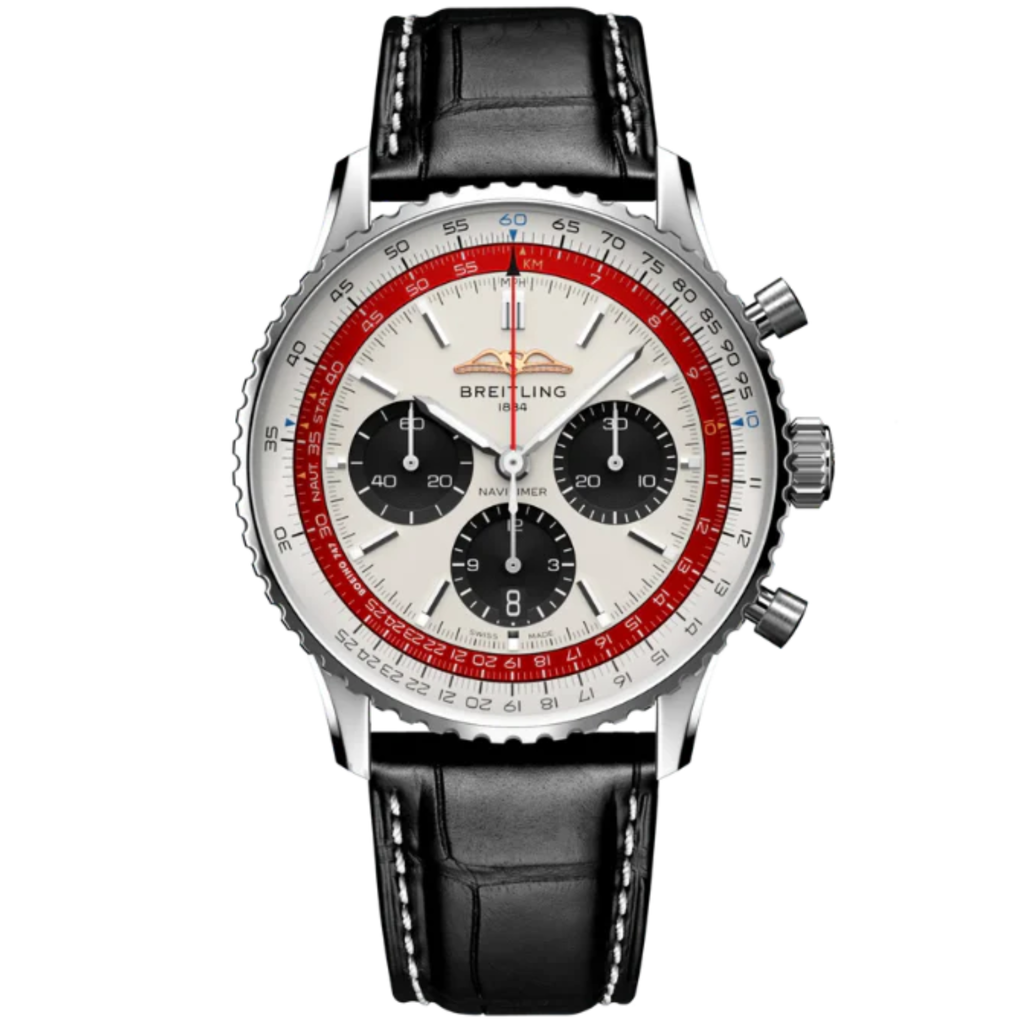 NAVITIMER B01 CHRONOGRAPH BOEING 747 43 MM STAINLESS STEEL WITH CREAM DIAL - Breitling