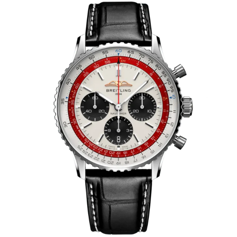 NAVITIMER B01 CHRONOGRAPH BOEING 747 43 MM STAINLESS STEEL WITH CREAM DIAL - Breitling