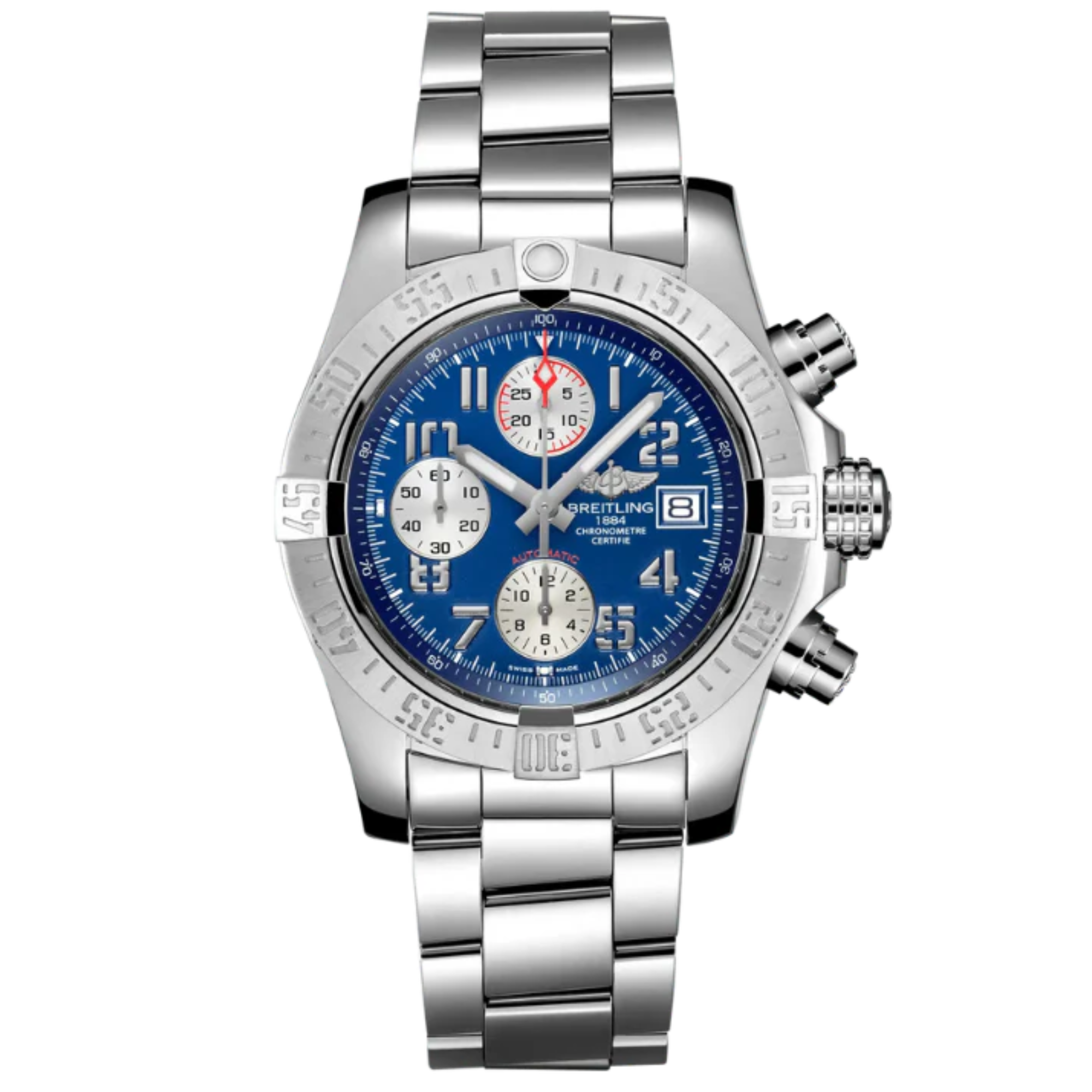 AVENGER II 43 MM STAINLESS STEEL WITH  BLUE DIAL - Breitling