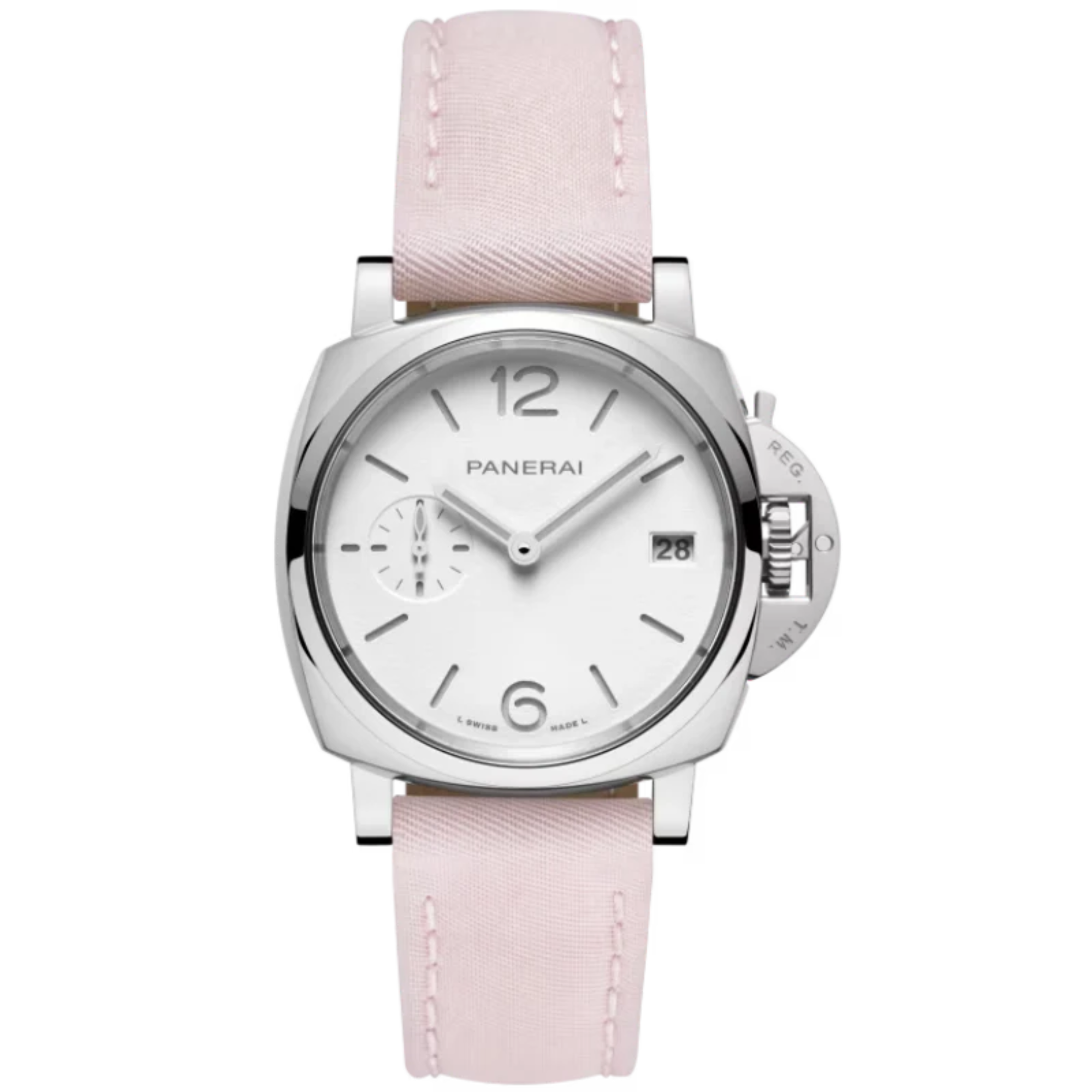 LUMINOR DUE PRADA RE-NYLON PAM01425 38 MM STAINLESS STEEL WITH WHITE DIAL - Panerai