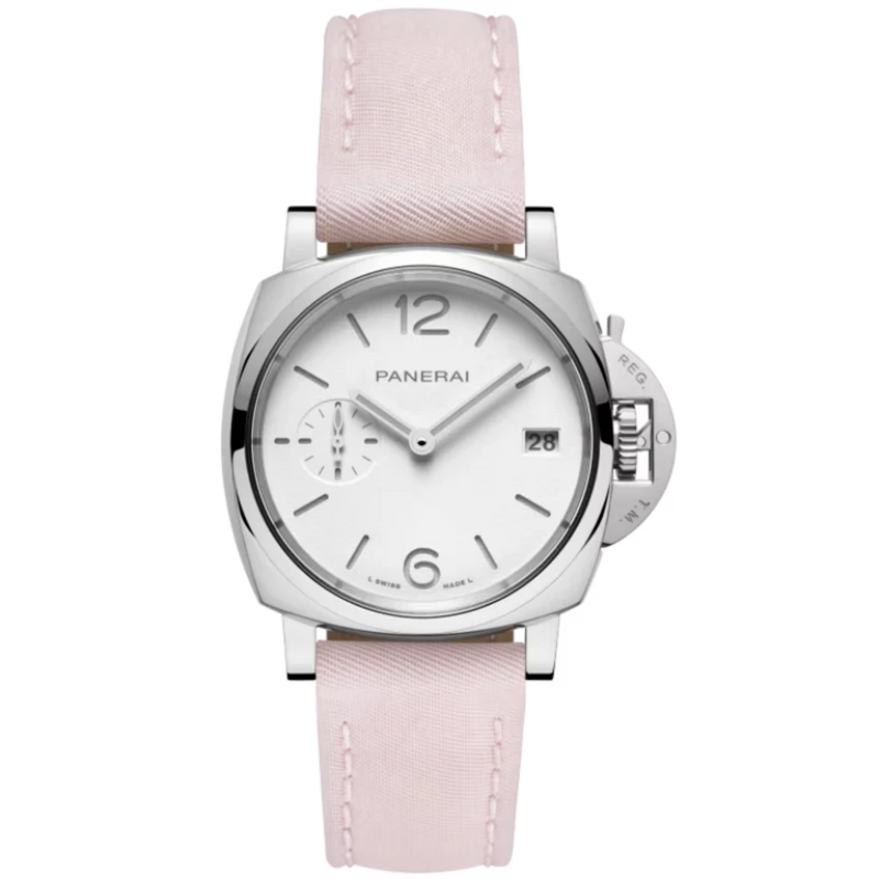 LUMINOR DUE PRADA RE-NYLON PAM01425 38 MM STAINLESS STEEL WITH WHITE DIAL - Panerai