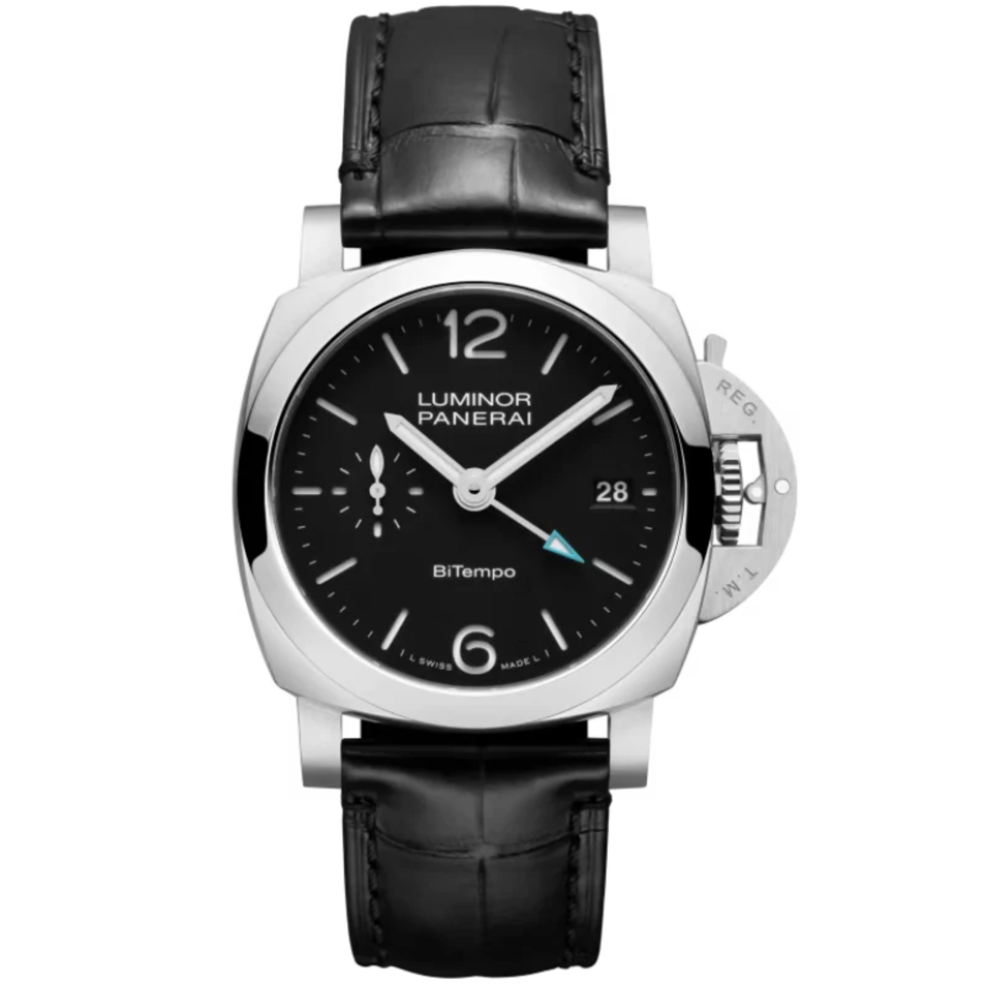 LUMINOR QUARANTA BITEMPO PAM01365 40 MM STAINLESS STEEL WITH BLACK DIAL - Panerai