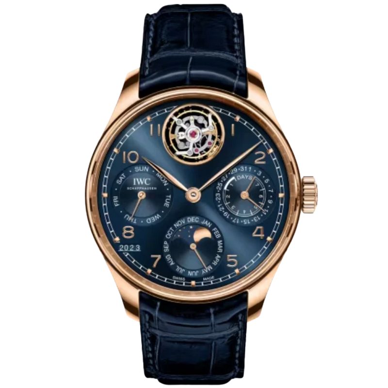 PORTUGIESER PERPETUAL CALENDAR TOURBILLON BOUTIQUE EDITION 45 MM GOLD WITH GRAY DIAL - IWC