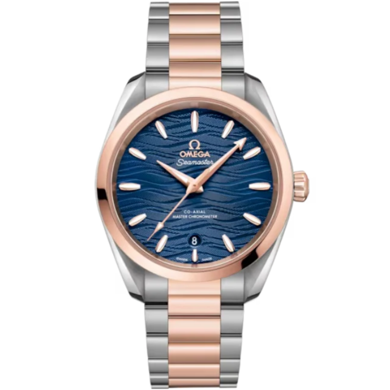 SEAMASTER AQUA TERRA 150M 38 MM STAINLESS STEEL - SEDNA™ GOLD WITH BLUE DIAL - Omega