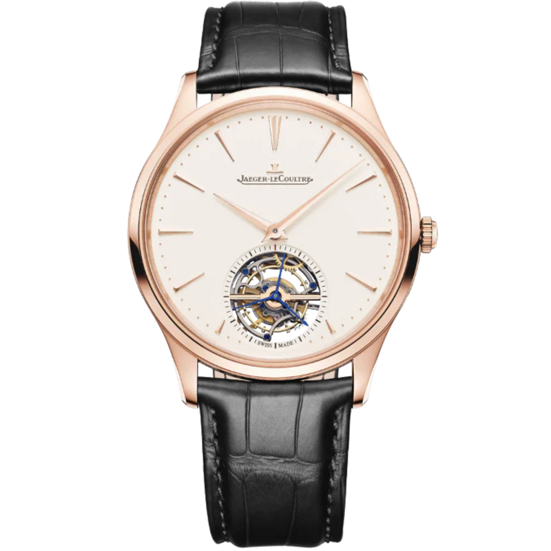 MASTER ULTRA THIN TOURBILLON 40 MM 18K ROSE GOLD WITH EGGSHELL BEIGE DIAL - Jaeger-LeCoultre