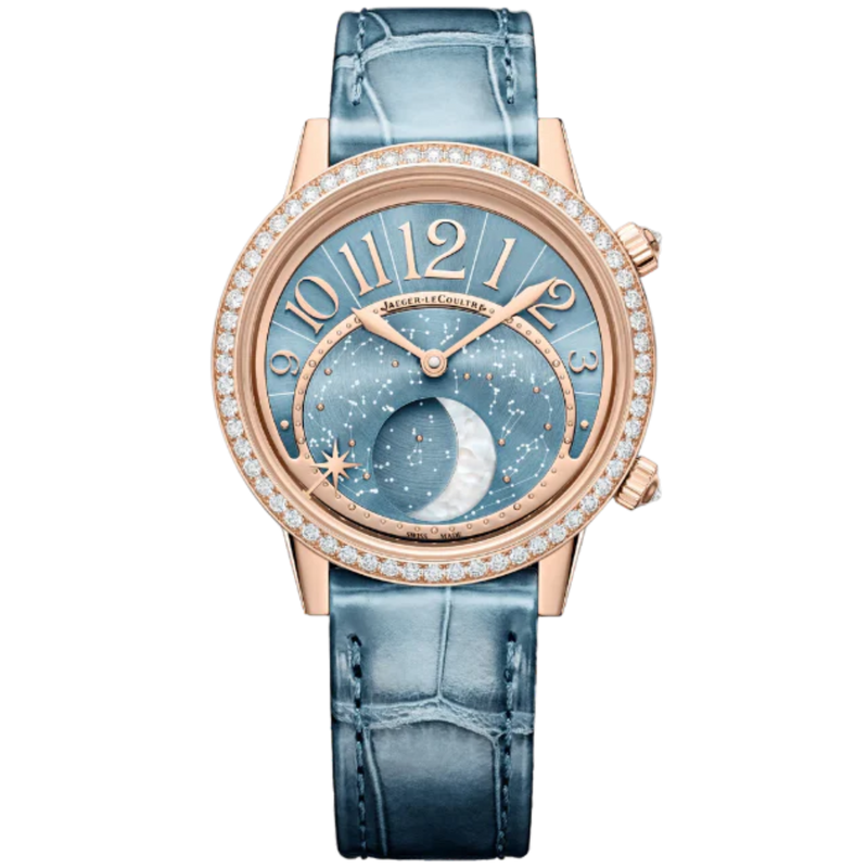 RENDEZ-VOUS JEWELLERY MOON 36 MM 18K ROSE GOLD WITH BLUE DIAL - Jaeger-LeCoultre
