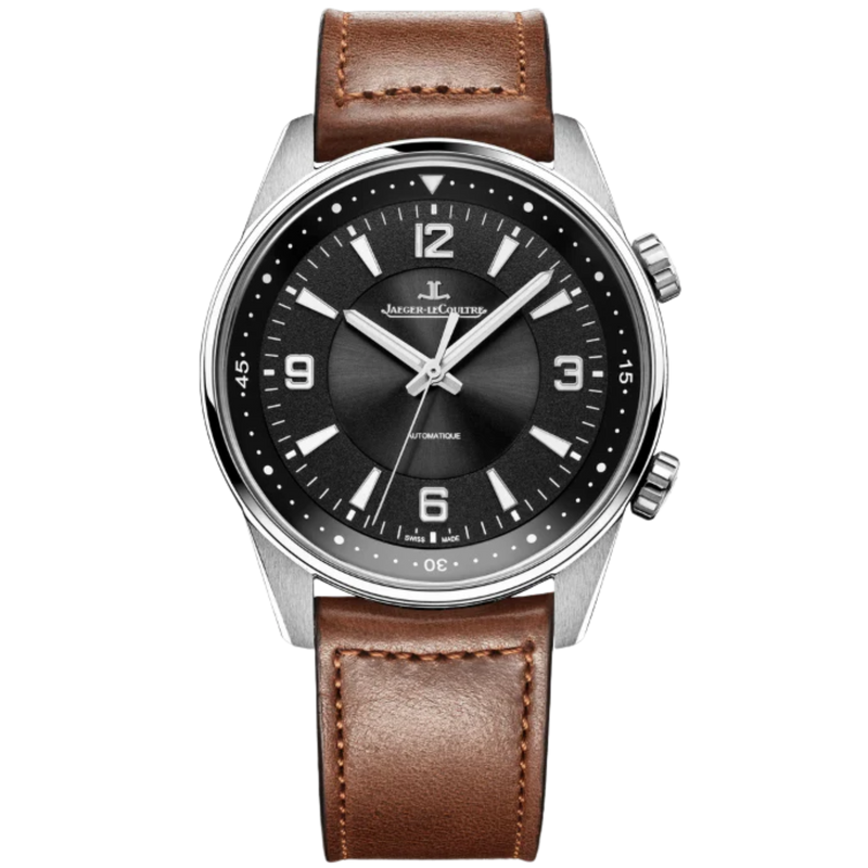 POLARIS AUTOMATIC 41 MM STAINLESS STEEL WITH BLACK SUNBURST GRAINED DIAL - Jaeger-LeCoultre