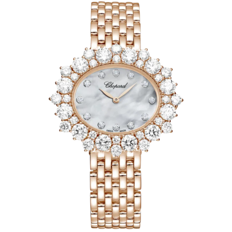 L’HEURE DU DIAMANT OVAL MEDIUM 36 MM ETHICAL ROSE GOLD WITH MOTHER OF PEARL DIAL - Chopard