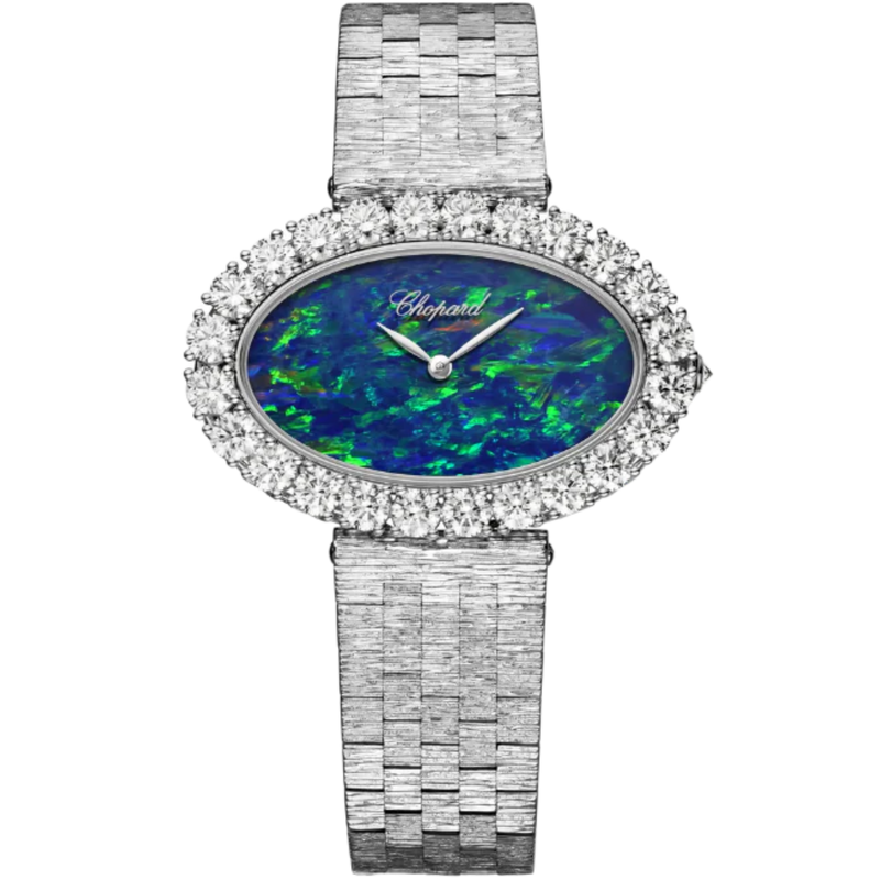 L'HEURE DU DIAMANT VINTAGE 26 MM ETHICAL WHITE GOLD WITH OPAL DIAL - Chopard