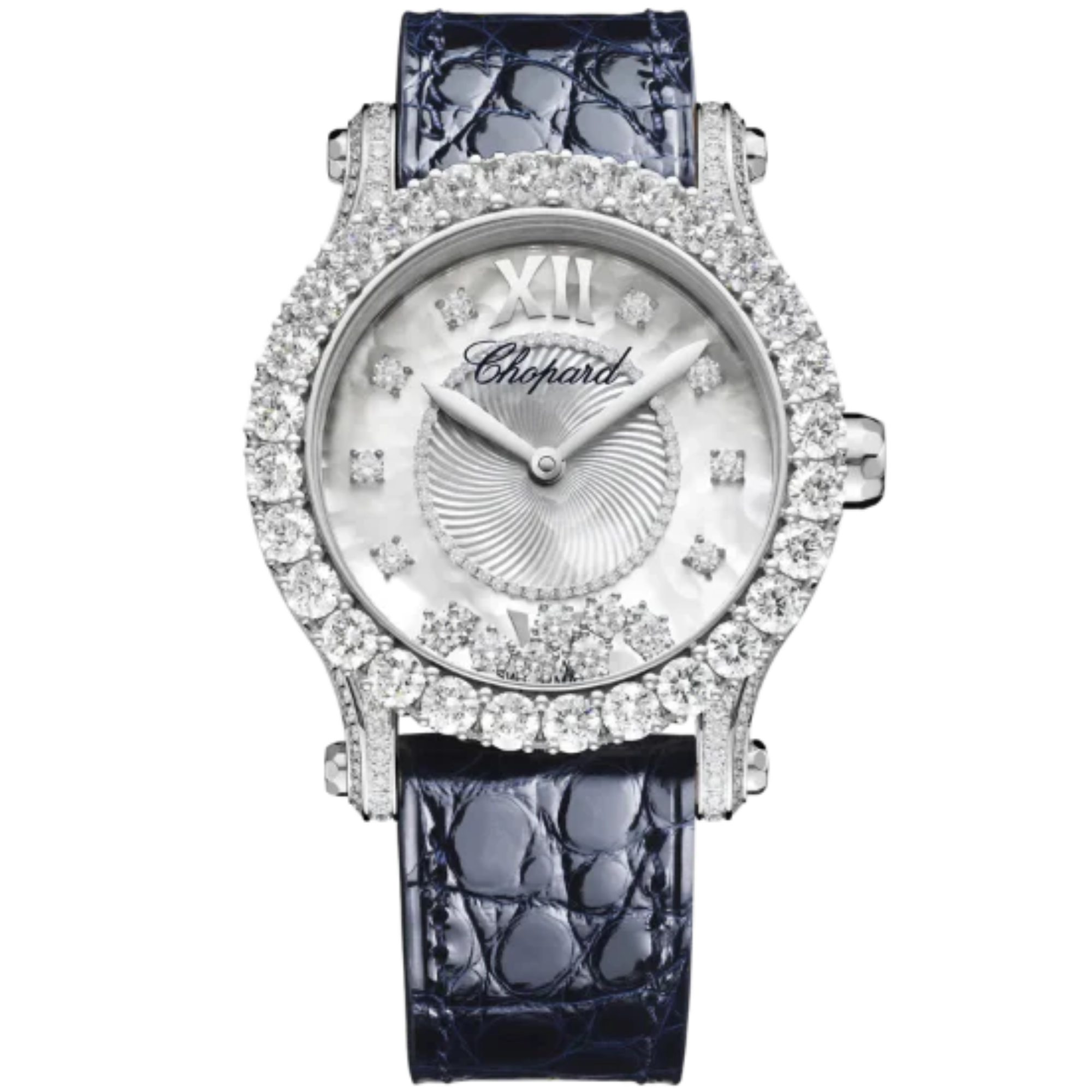 HAPPY SPORT JOAILLERIE 36 MM ETHICAL WHITE GOLD WITH MOTHER OF PEARL DIAL - Chopard
