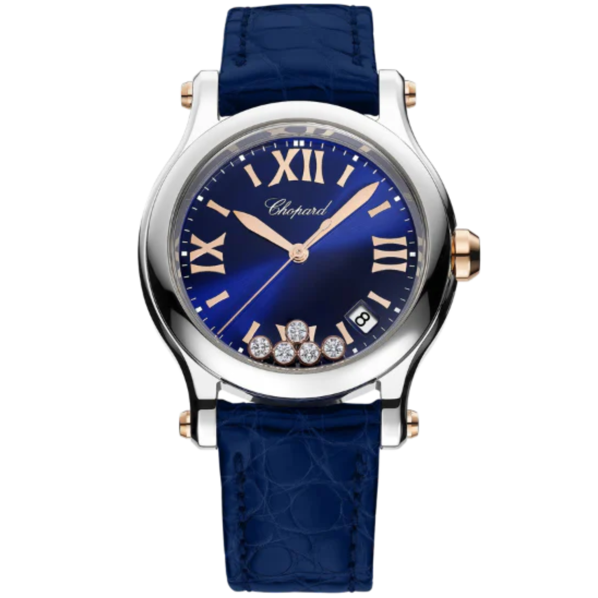 HAPPY SPORT 36 MM ETHICAL ROSE GOLD - LUCENT STEEL™ WITH BLUE DIAL - Chopard