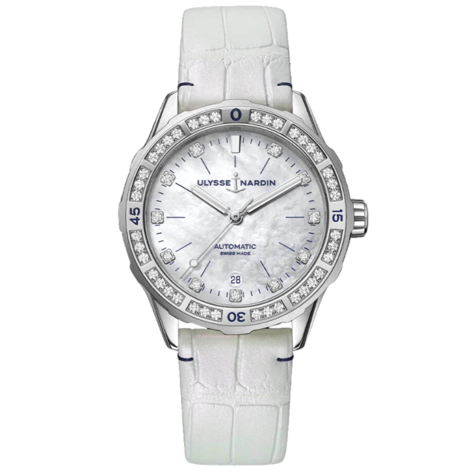 DIVER 39 MM STAINLESS STEEL WITH MOTHER OF PEARL DIAL - Ulysse Nardin