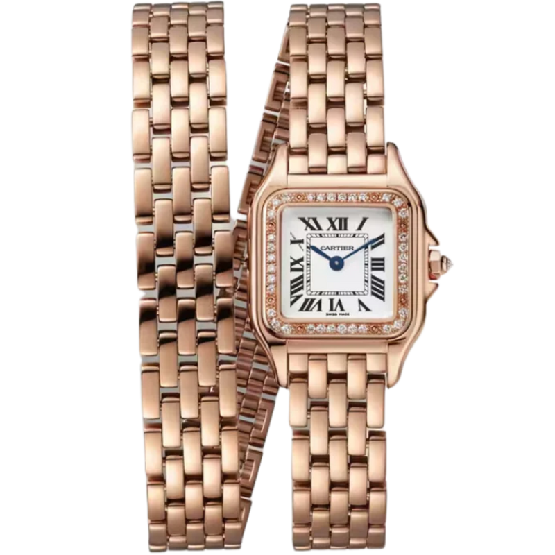 PANTHERE DE CARTIER  30 MM 18K ROSE GOLD WITH SILVER DIAL - Cartier