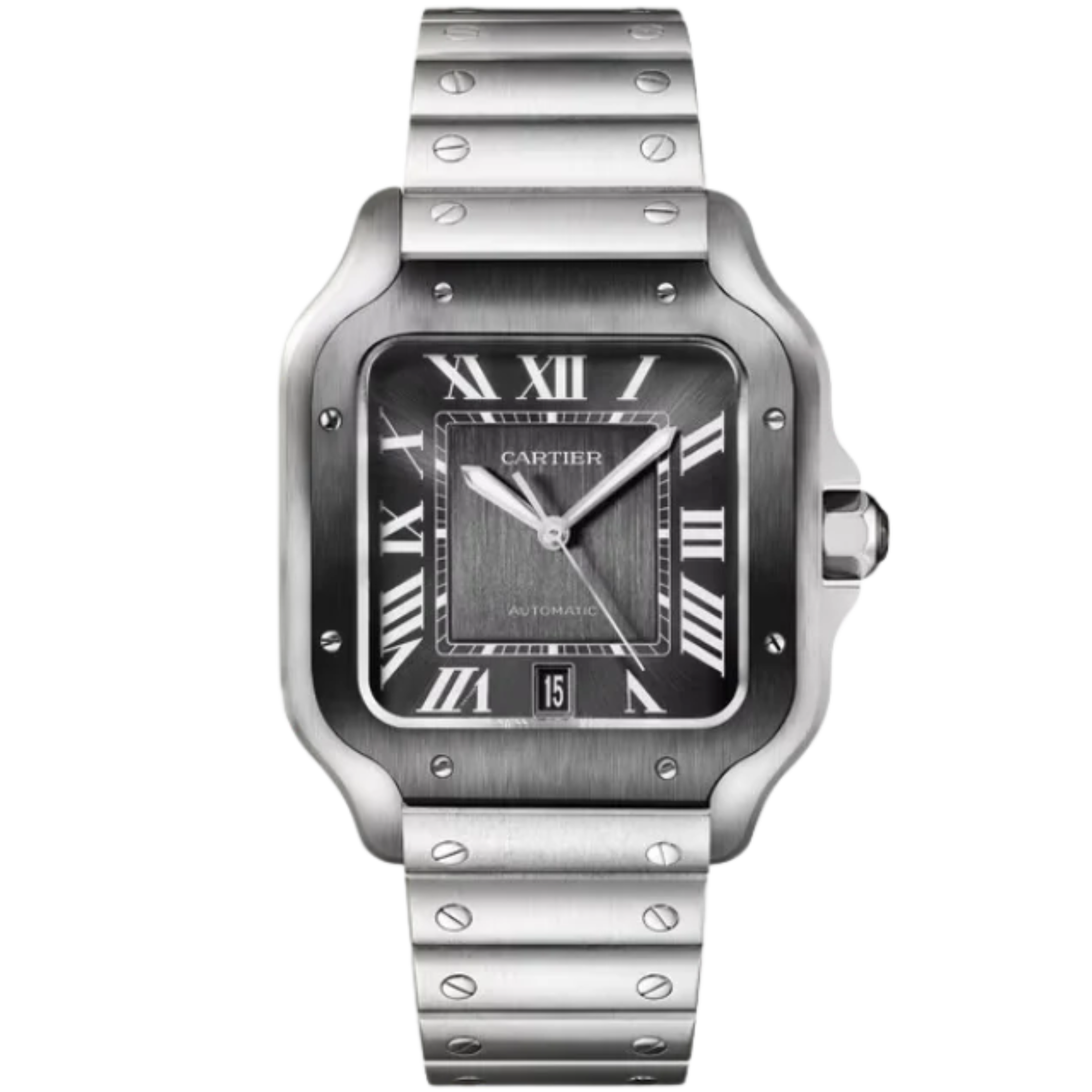 SANTOS 40 MM DE CARTIER GRAY STAINLESS STEEL - Cartier