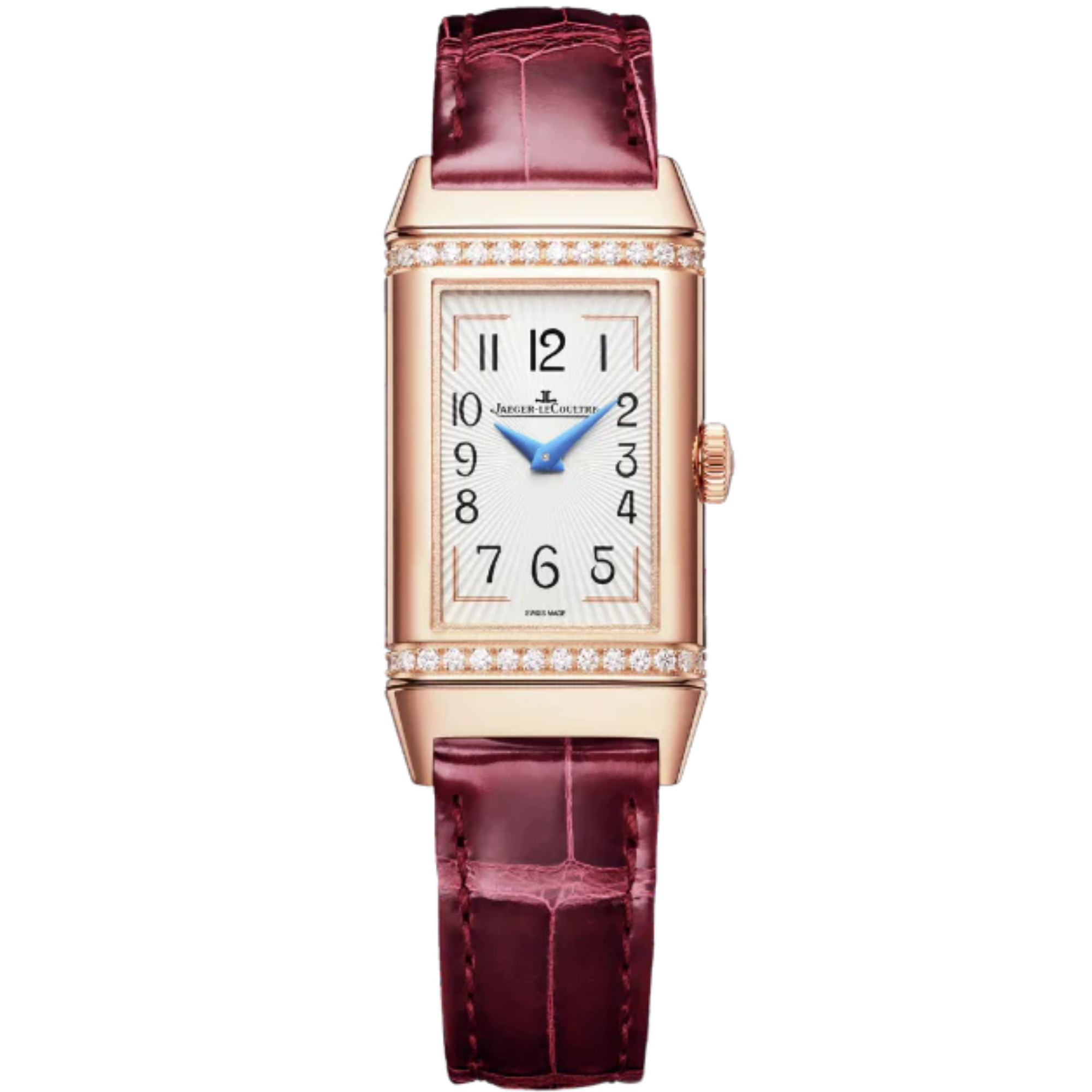 REVERSO ONE DUETTO MOON 40 MM 18K ROSE GOLD WITH SILVER GREY AND BURGUNDY DIAL - Jaeger-LeCoultre
