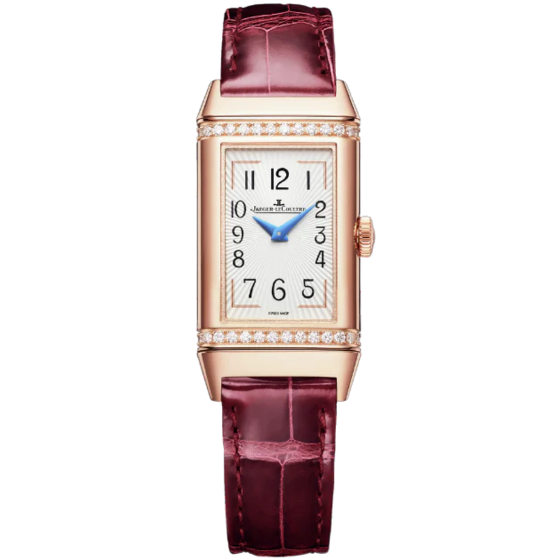 REVERSO ONE DUETTO MOON 40 MM 18K ROSE GOLD WITH SILVER GREY AND BURGUNDY DIAL - Jaeger-LeCoultre