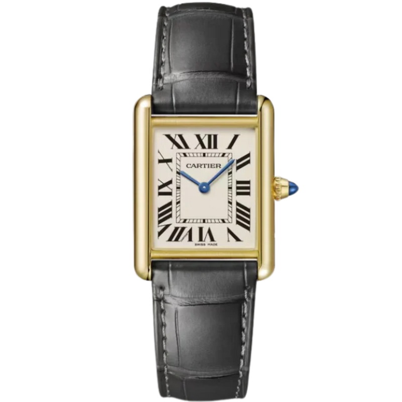 TANK 34 mm LOUIS CARTIER WATCH SILVER 18K YELLOW GOLD - Cartier