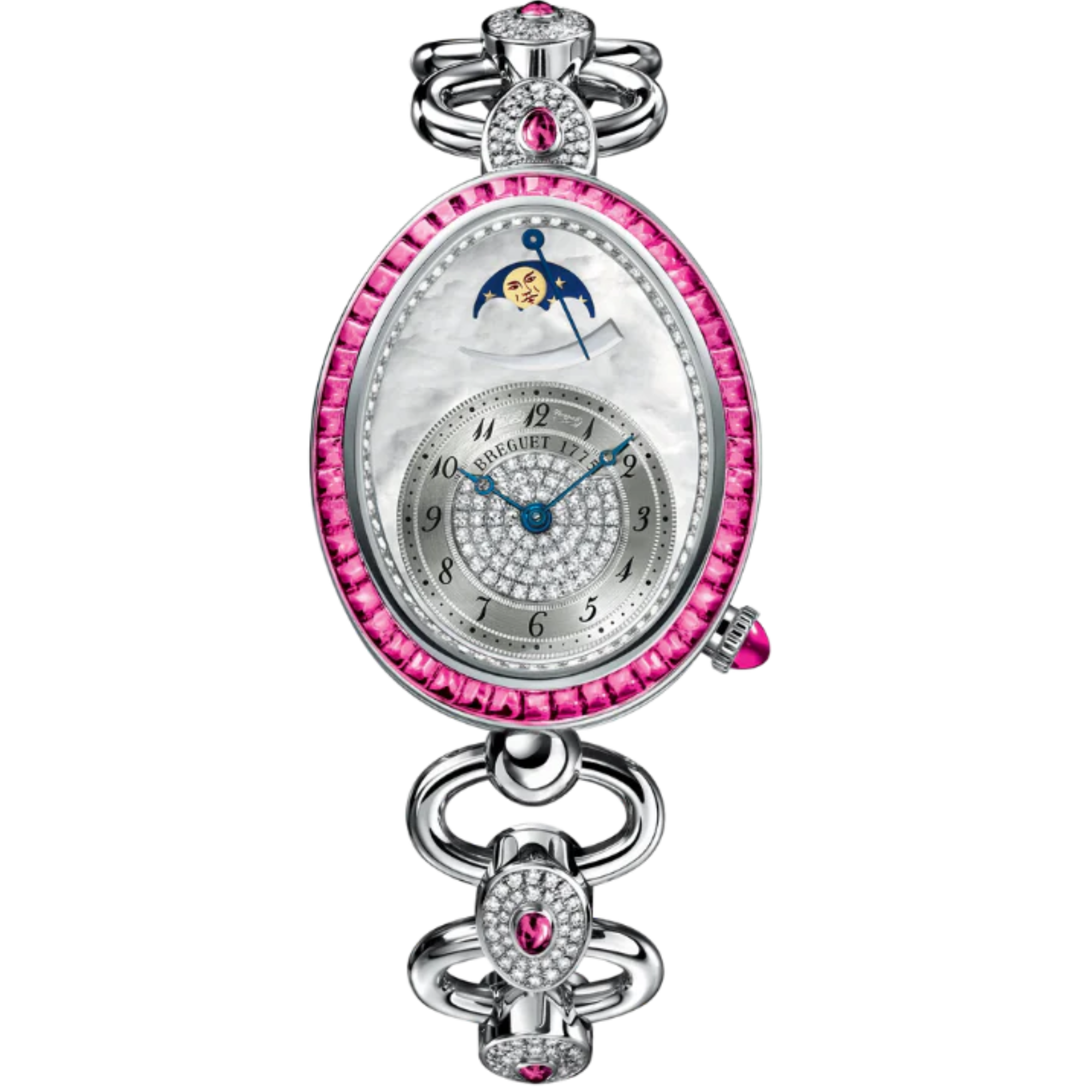 REINE DE NAPLES 8909 38 MM WHITE GOLD WITH MOTHER OF PEARL DIAL - Breguet