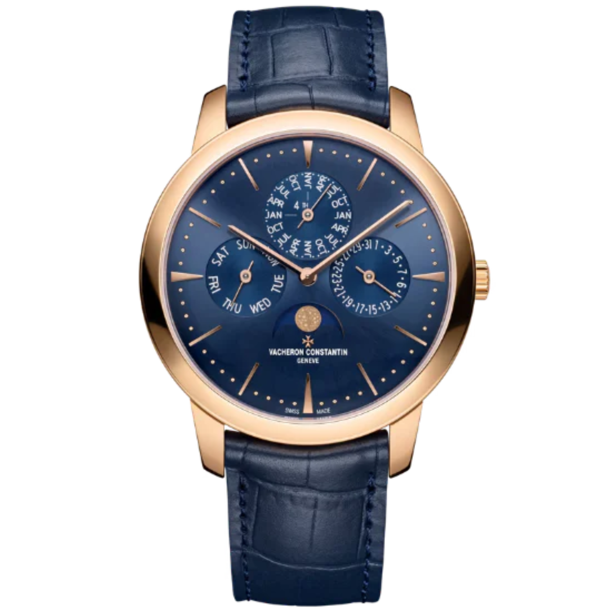 PATRIMONY PERPETUAL CALENDAR ULTRA-THIN 41 MM PINK GOLD WITH BLUE BRASS DIAL - Vacheron Constantin