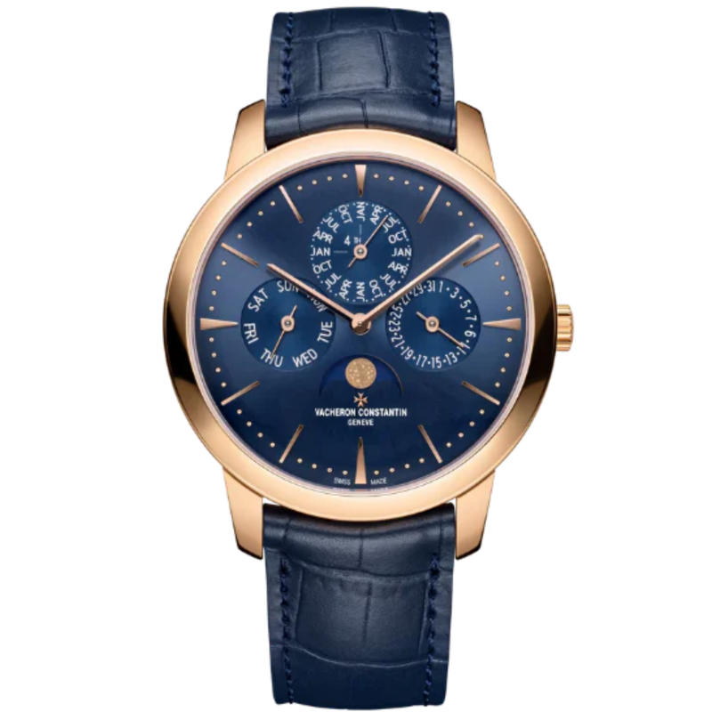 PATRIMONY PERPETUAL CALENDAR ULTRA-THIN 41 MM PINK GOLD WITH BLUE BRASS DIAL - Vacheron Constantin