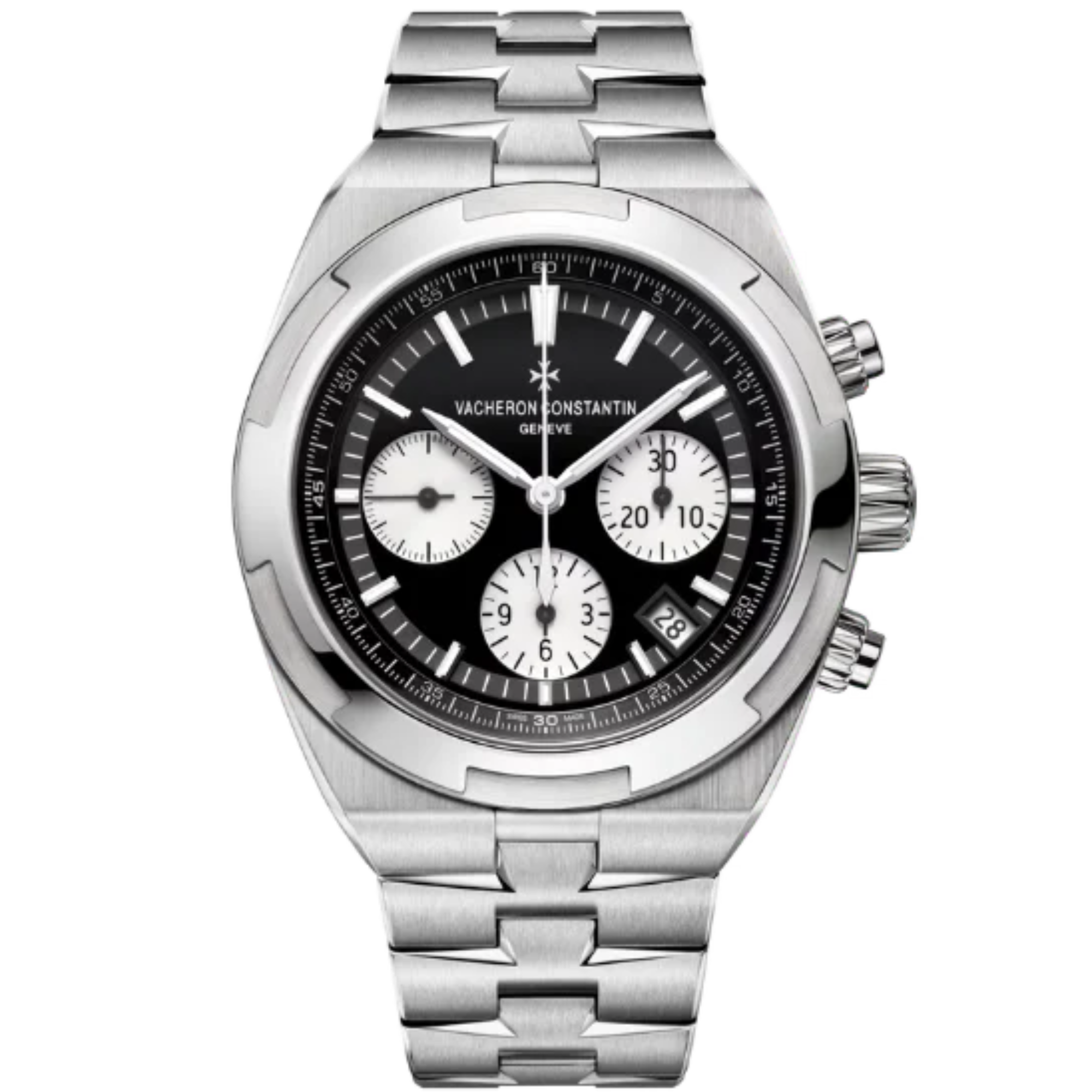 OVERSEAS CHRONOGRAPH 42 MM STAINLESS STEEL WITH BLACK BRASS DIAL - Vacheron Constantin