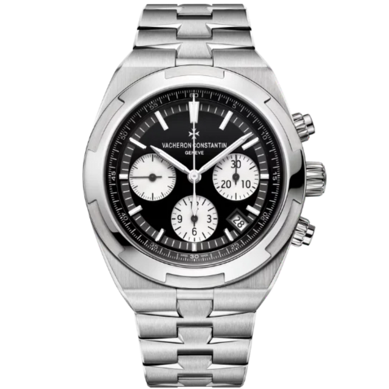 OVERSEAS CHRONOGRAPH 42 MM STAINLESS STEEL WITH BLACK BRASS DIAL - Vacheron Constantin