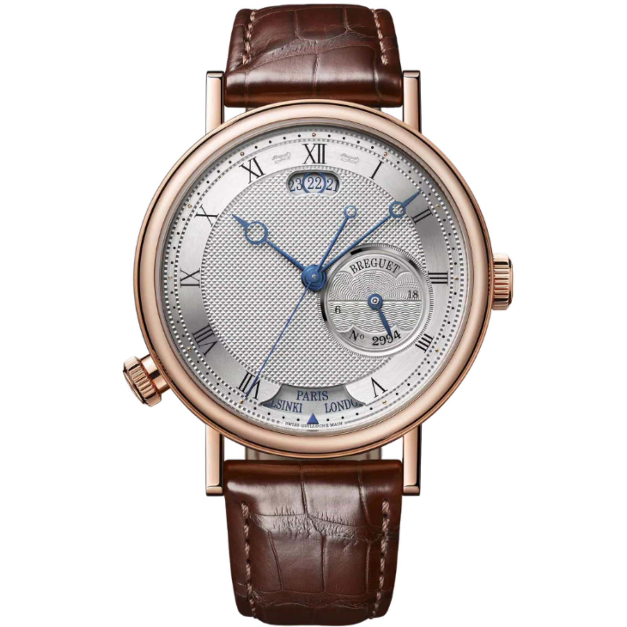 HORA MUNDI 5727 43 MM ROSE GOLD WITH SILVER DIAL - Breguet