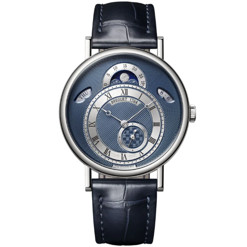 CLASSIQUE CALENDRIER 7337 39 MM WHITE GOLD WITH BLUE DIAL - Breguet