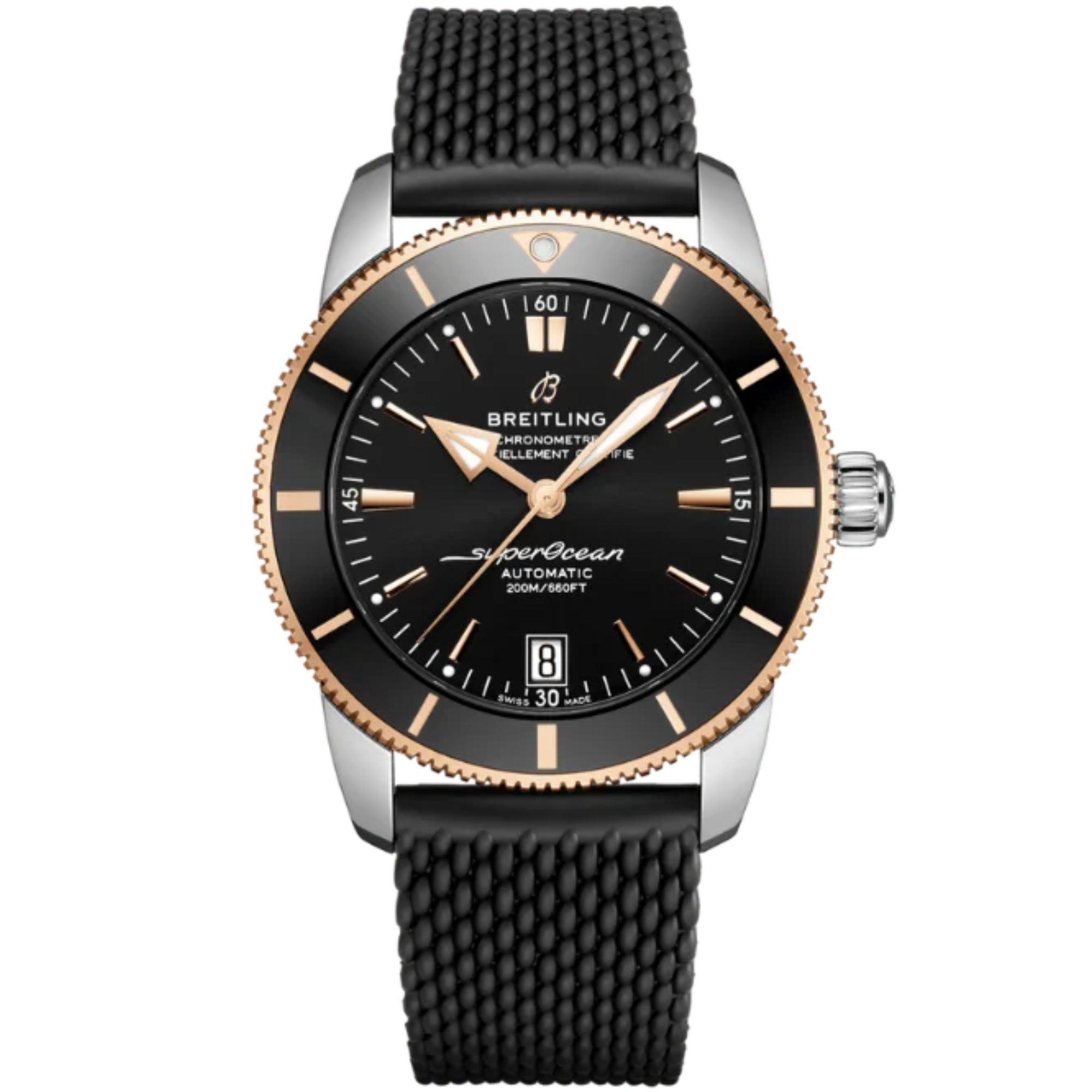 SUPEROCEAN HERITAGE B20 AUTOMATIC 42 MM STAINLESS STEEL & 18K ROSE GOLD WITH BLACK DIAL - Breitling