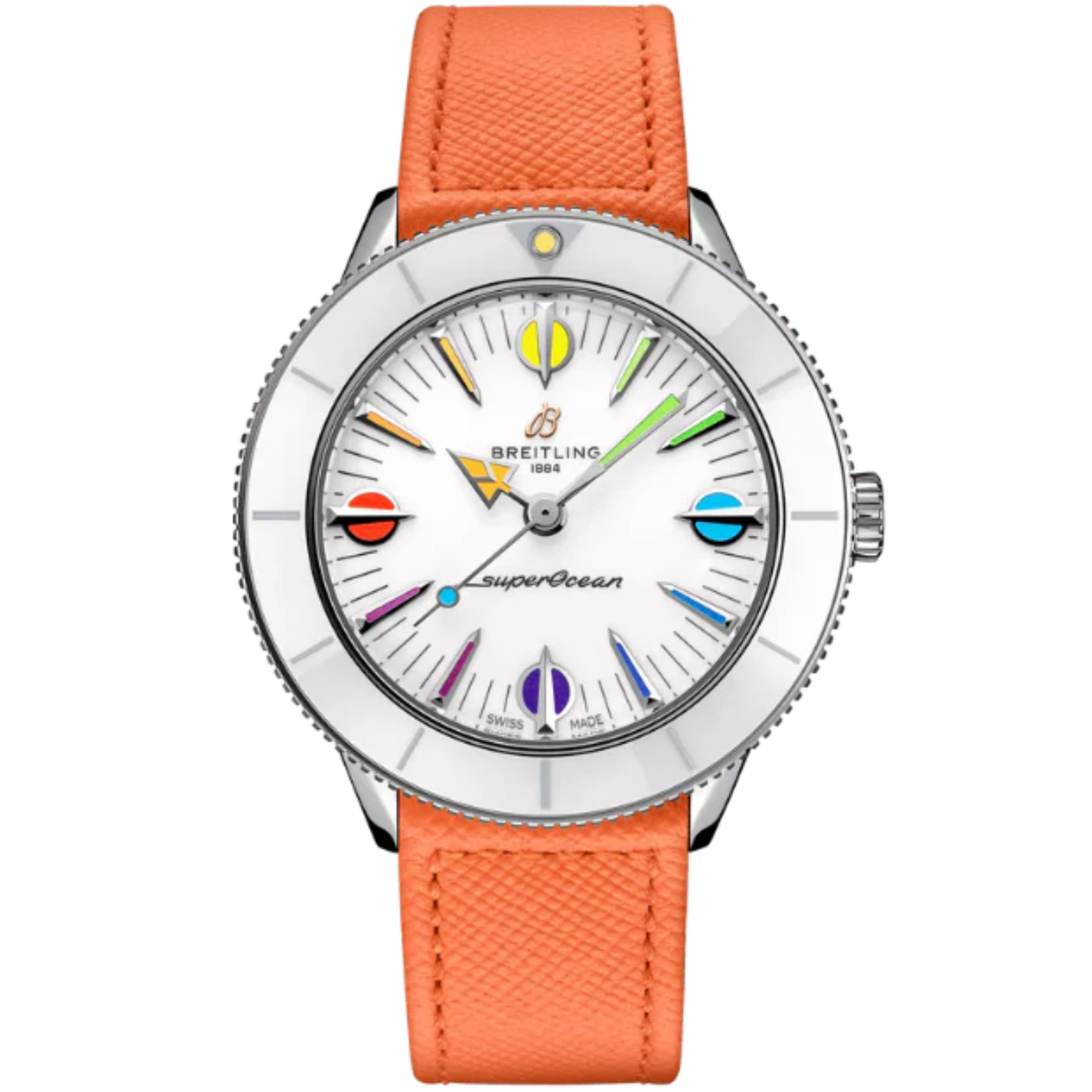 SUPEROCEAN HERITAGE '57 PASTEL PARADISE 38 MM STAINLESS STEEL WITH WHITE DIAL - Breitling
