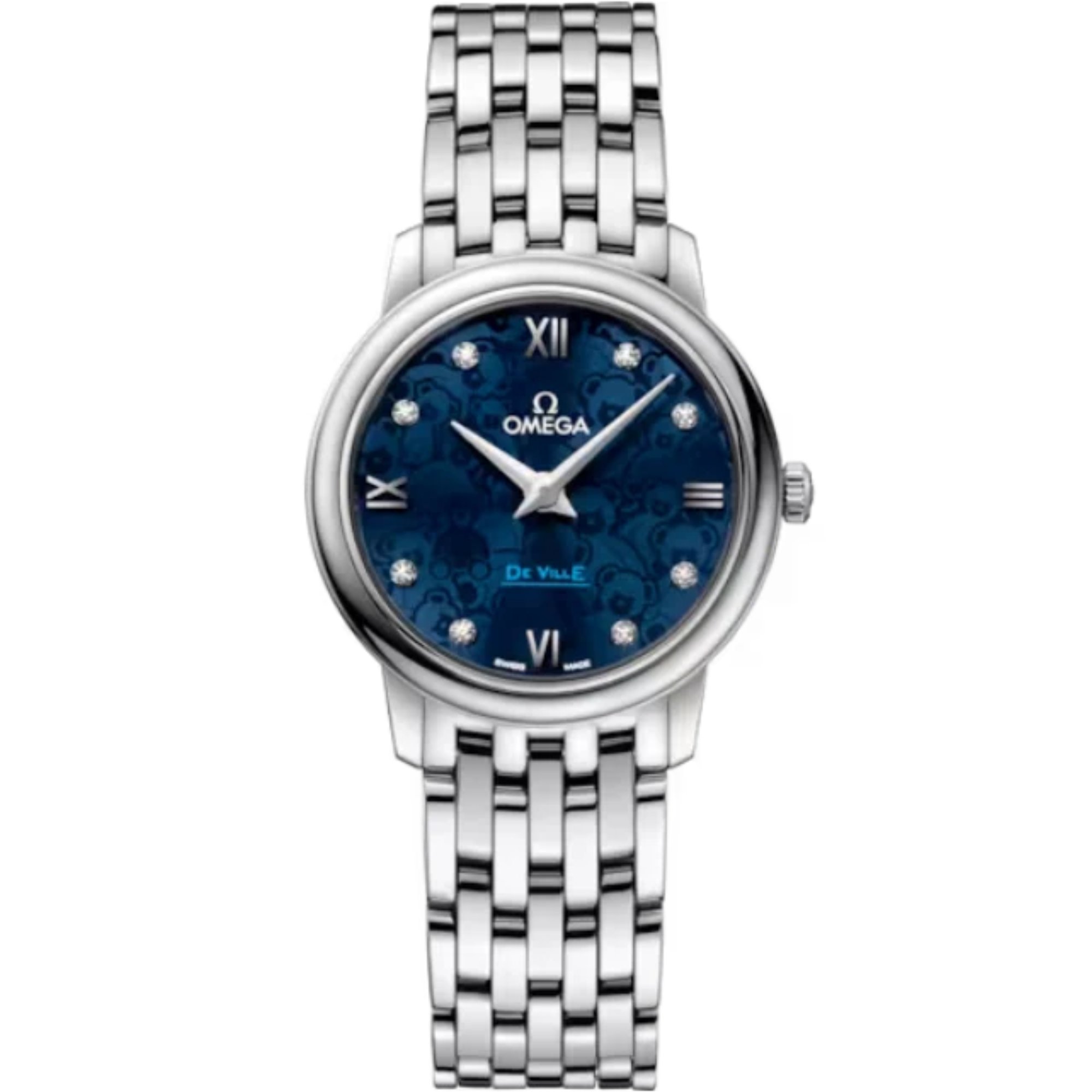 DE VILLE PRESTIGE ORBIS EDITION 27 MM STAINLESS STEEL WITH BLUE DIAL - Omega
