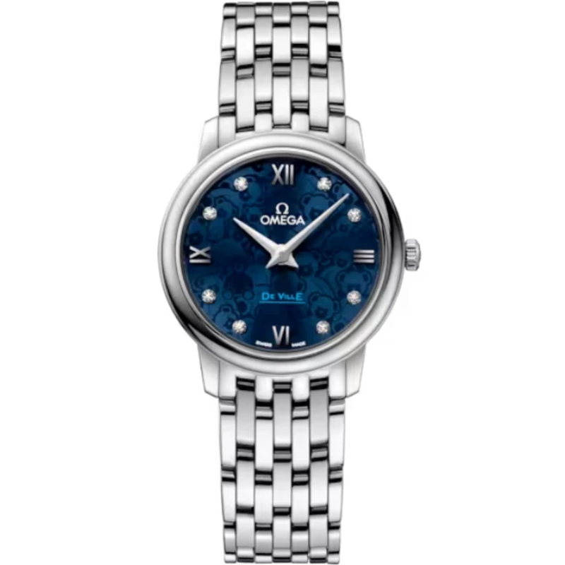 DE VILLE PRESTIGE ORBIS EDITION 27 MM STAINLESS STEEL WITH BLUE DIAL - Omega