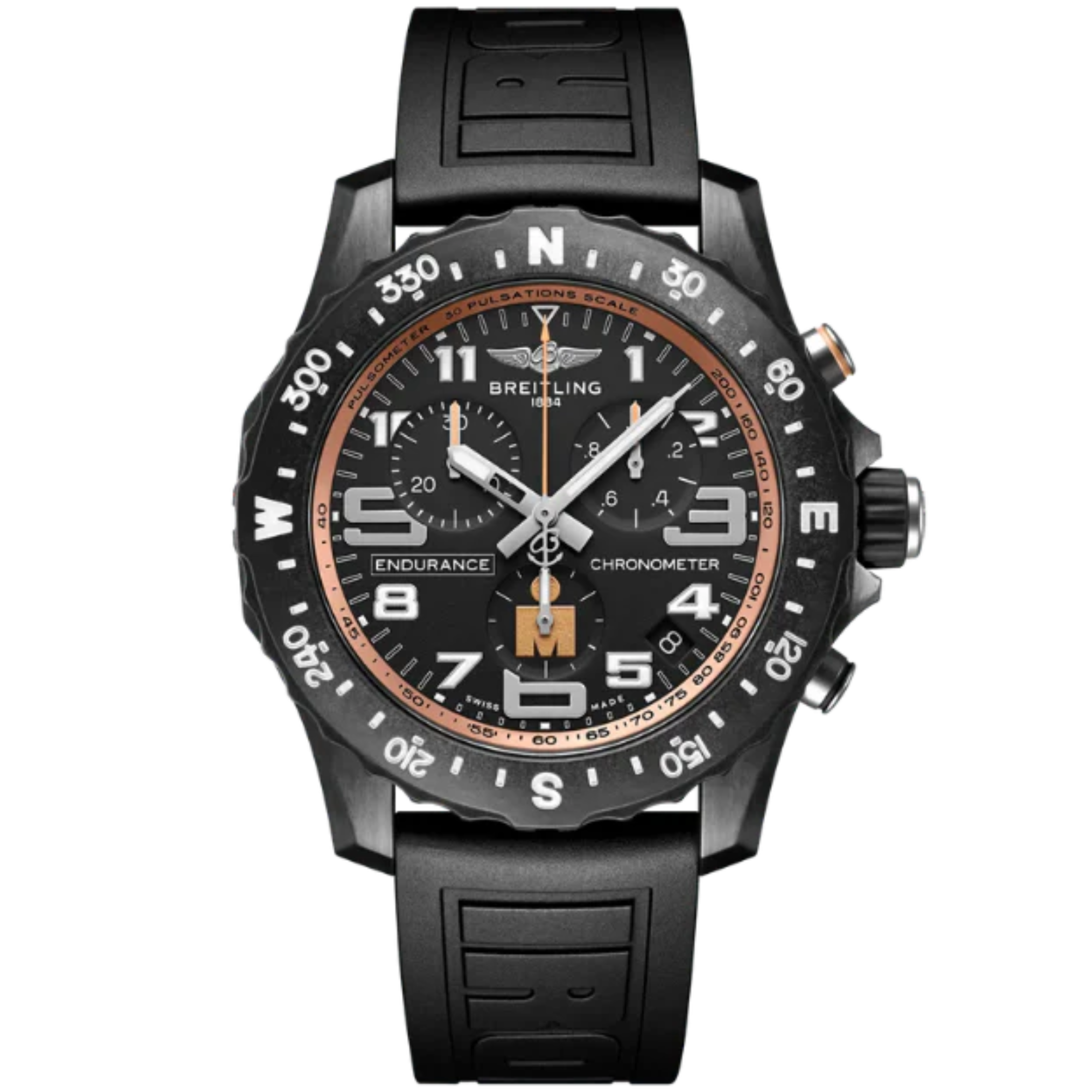 ENDURANCE PRO IRONMAN® FINISHER 44 MM BREITLIGHT® CASE WITH BLACK DIAL - Breitling