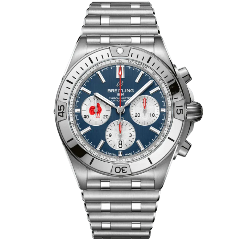 CHRONOMAT B01 SIX NATIONS FRANCE 42 MM STAINLESS STEEL WITH BLUE DIAL - Breitling