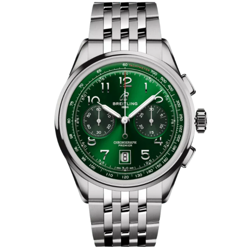 PREMIER B01 CHRONOGRAPH 42 MM STAINLESS STEEL WITH GREEN DIAL - Breitling