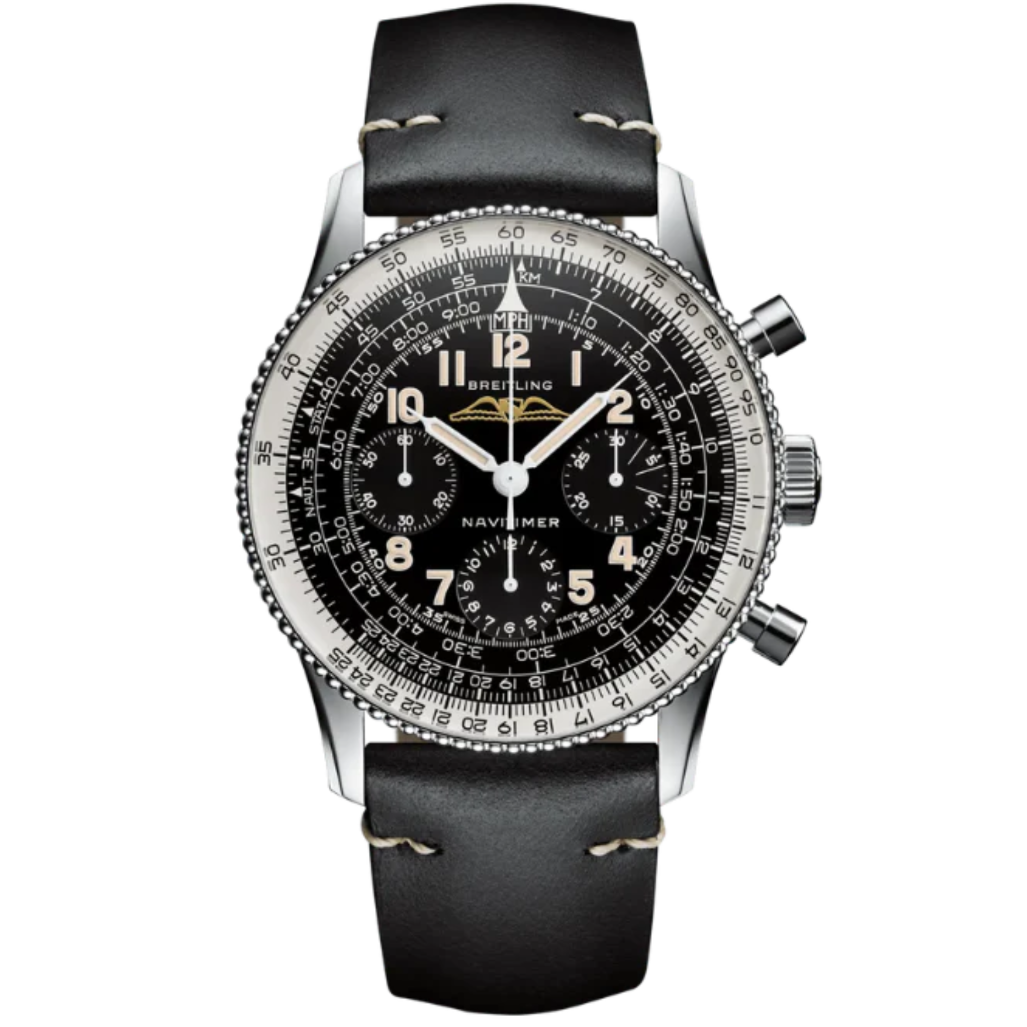 NAVITIMER REF. 806 1959 RE-EDITION 41 MM STAINLESS STEEL WITH BLACK DIAL - Breitling