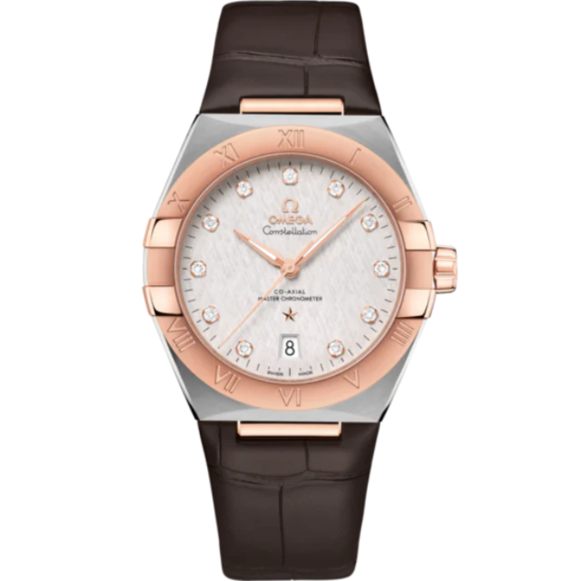 CONSTELLATION 39 MM STAINLESS STEEL - SEDNA™ GOLD WITH SILVER DIAL - Omega