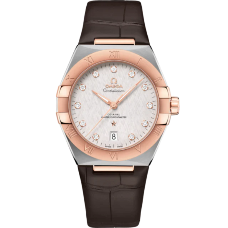 CONSTELLATION 39 MM STAINLESS STEEL - SEDNA™ GOLD WITH SILVER DIAL - Omega