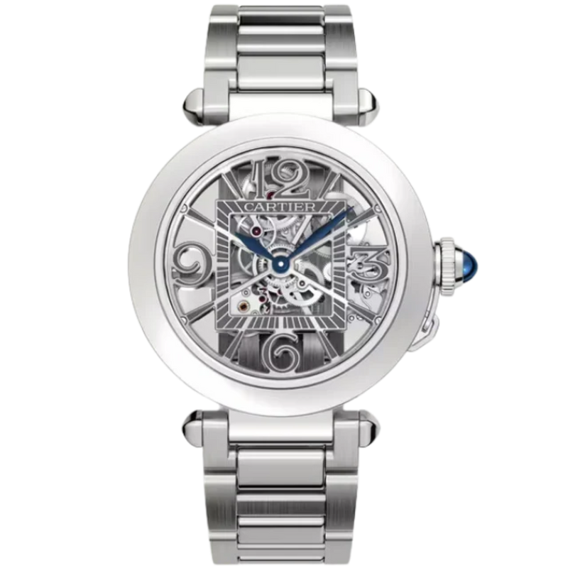 PASHA DE CARTIER SKELETON 41 MM STAINLESS STEEL - Cartier