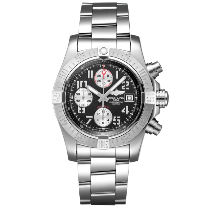 AVENGER II 43 MM STAINLESS STEEL WITH  BLACK DIAL - Breitling