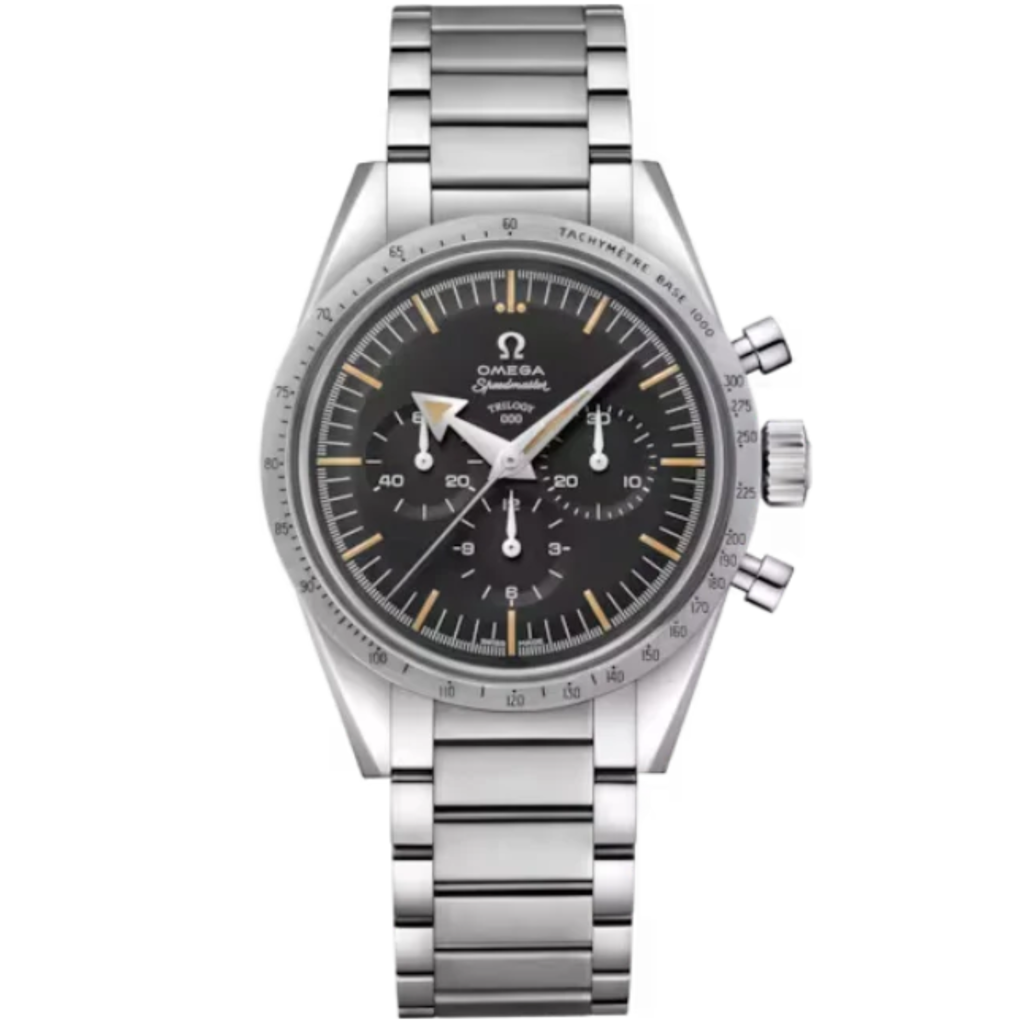 SPEEDMASTER '57 TRILOGY SET LIMITED EDITION 557 38 MM STAINLESS STEEL WITH BLACK DIAL - Omega